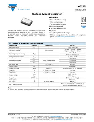 XO23C 数据手册首页