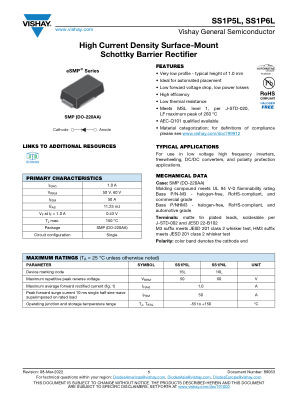 SS1P5L datasheet cover page