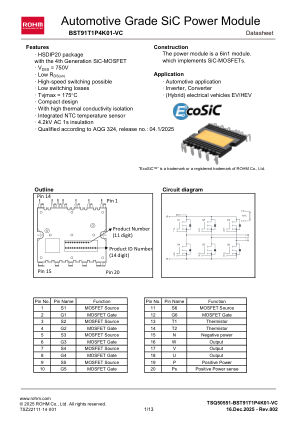 BST91T1P4K01-VC 数据手册首页