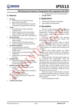 IP5513 datasheet cover page