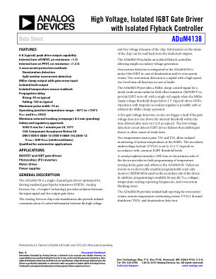 ADUM4138 datasheet cover page