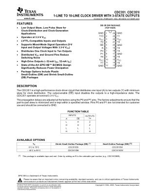 CDC351 datasheet cover page
