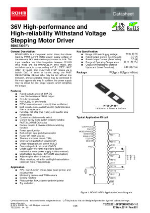 BD63730EFV datasheet cover page