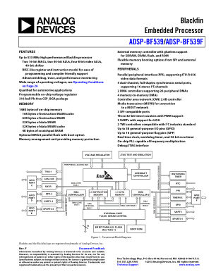 ADSP-BF539 数据手册首页