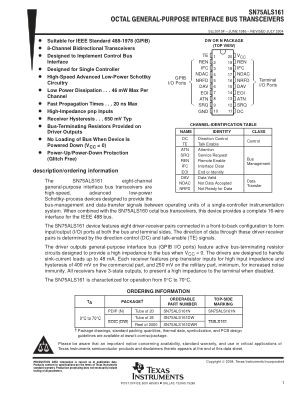 SN75ALS161 数据手册首页