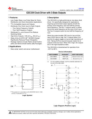 CDC339 数据手册首页