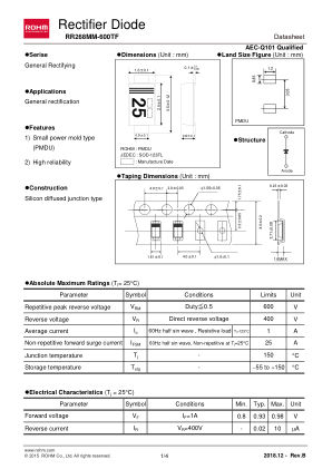 RR268MM-600TF datasheet cover page