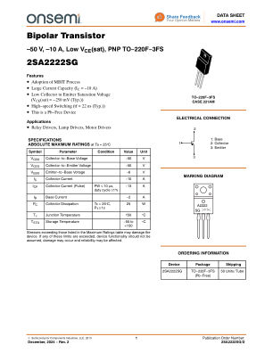 2SA2222SG 数据手册首页