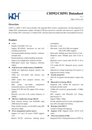 CH591D 数据手册首页