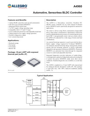 A4960-A-AUTOMOTIVE 数据手册首页