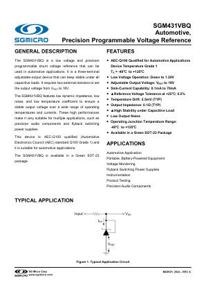 SGM431VBQ datasheet cover page