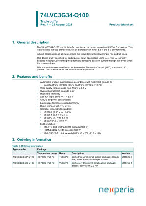 74LVC3G34DP-Q100125 datasheet cover page