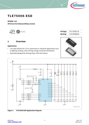 TLE75008-ESD 数据手册首页