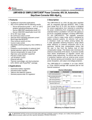 LMR14050-Q1 datasheet cover page