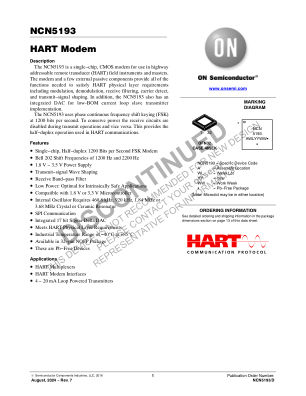 NCN5193 datasheet cover page