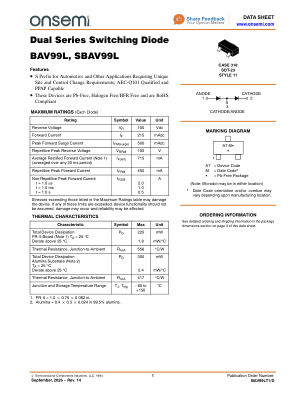 BAV99LT1 数据手册首页