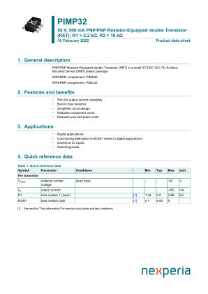 PIMP32X datasheet cover page