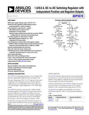 ADP5070 数据手册首页