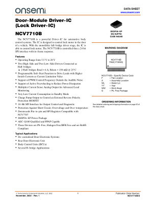 NCV7710B 数据手册首页