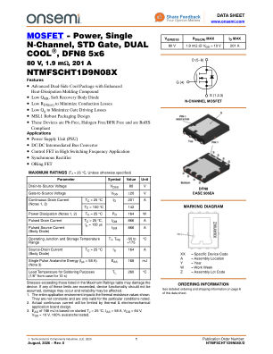 NTMFSCHT1D9N08X datasheet cover page