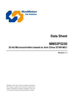 MM32F5230 数据手册首页
