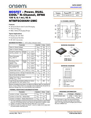 NTMFSC006N12MC 数据手册首页