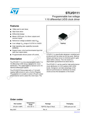STLVD111B 数据手册首页