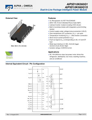AIP5D10K060Q1 datasheet cover page