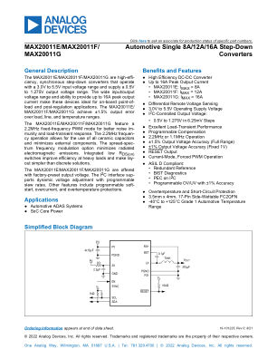 MAX20011E-MAX20011G datasheet cover page