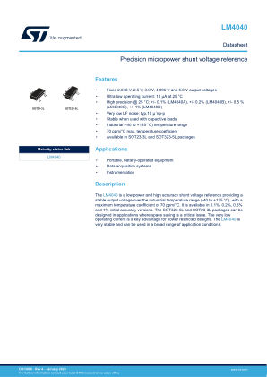 LM4040 datasheet cover page