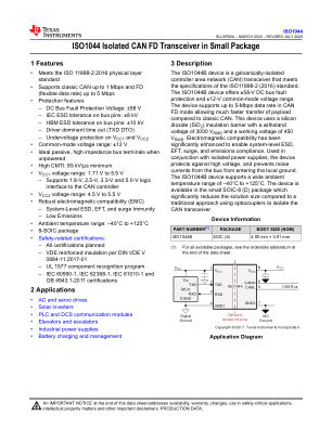 ISO1044 数据手册首页