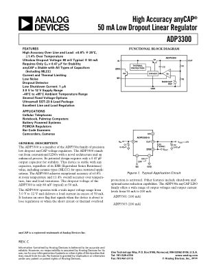 ADP3300 datasheet cover page