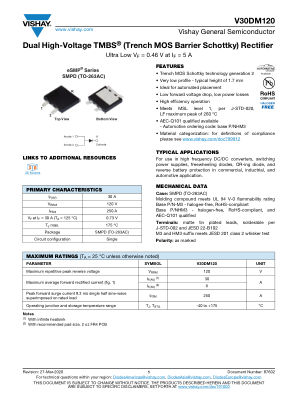 V30DM120 datasheet cover page