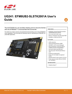SLSTK2001A datasheet cover page