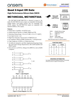 MC74HC32A 数据手册首页