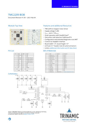 TMC2209-BOB datasheet cover page