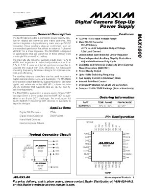 MAX1800 datasheet cover page
