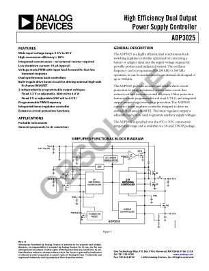 ADP3025 数据手册首页