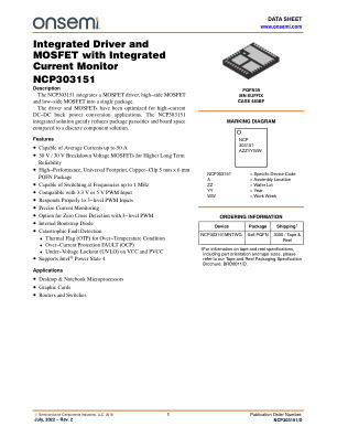 NCP303151 datasheet cover page