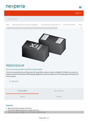 PESD3V3CA-SFYL datasheet cover page