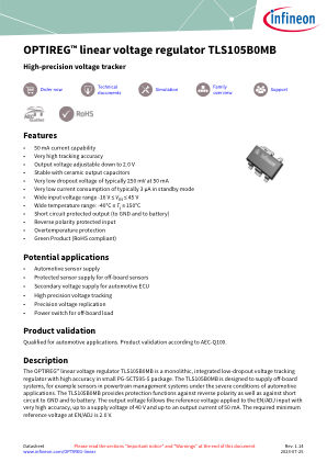 TLS105B0MB datasheet cover page
