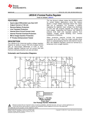 LM330-N 数据手册首页