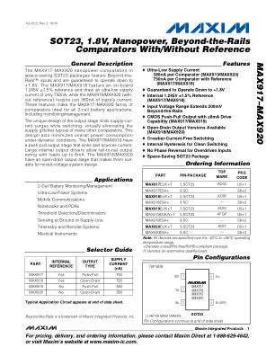 MAX917-MAX920 datasheet cover page