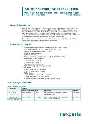 74HC377PW-Q100J datasheet cover page