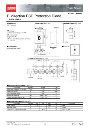 RSB6.8SMFH datasheet cover page