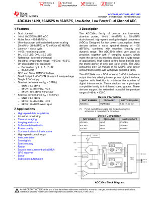 ADC3643 datasheet cover page