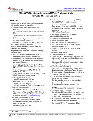 MSP430FR6007 datasheet cover page