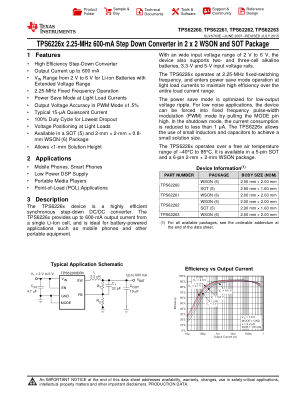 TPS62263 datasheet cover page