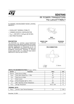 SD57045 datasheet cover page