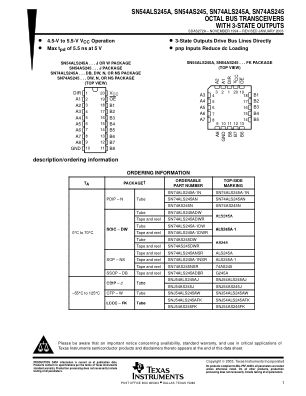 SN74AS245 数据手册首页
